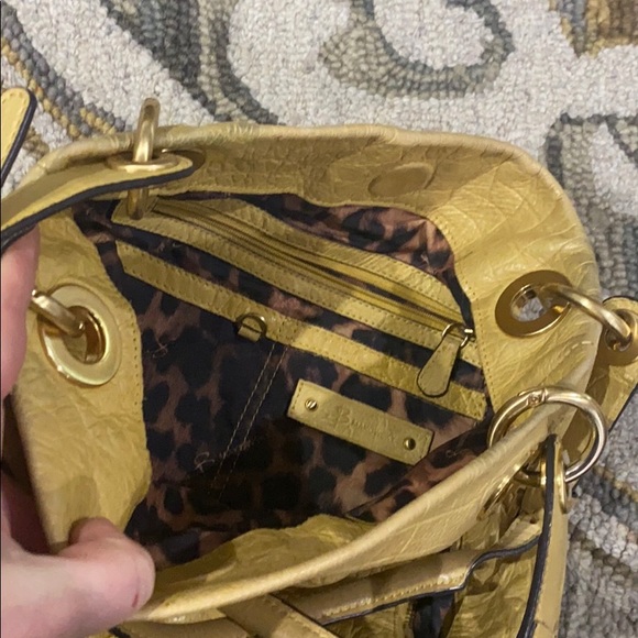 💕 B. Makowsky yellow leather large tote bag 💕 - Picture 12 of 16